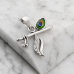 Load image into Gallery viewer, 925 Sterling Silver Krishna Morpankh Pendant