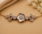 Load image into Gallery viewer, 925 Sterling Silver Floral CZ Bracelet for Women | Rose Gold Finish