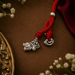 Load image into Gallery viewer, Raksha By Silver Ocean | Traditional Oxidised Floral Silver Rakhi