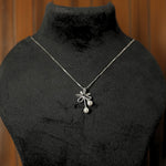 Load image into Gallery viewer, Pearl Bow Grace Sterling Silver Pendant Chain