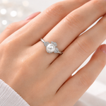 Load image into Gallery viewer, Sterling Silver Pearl Cubic Zirconia Adjustable Ring