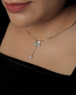 Load image into Gallery viewer, Elegant Sterling Silver Floral Pendant Chain