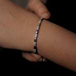 Load image into Gallery viewer, Aurora Link Sterling Silver Kada Bracelet