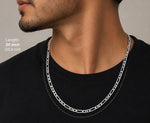 Load image into Gallery viewer, 925 Sterling Silver Figaro Chain Necklace - Unisex, 13.730g