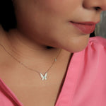 Load image into Gallery viewer, Elegant Butterfly Gold Tone Silver Pendant for Women