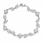 Load image into Gallery viewer, Tulip Bracelet with Marquise & Round Stones