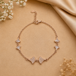 Load image into Gallery viewer, 925 Sterling Silver Rose Gold Mother of Pearl Petal Bracelet for Women
