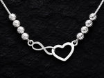 Load image into Gallery viewer, 925 Sterling Silver Infinity & Heart Pendant Necklace
