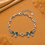 Load image into Gallery viewer, 925 Sterling Silver Mother of Pearl Bow Bracelet for Women | Rhodium Finish
