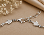 Load image into Gallery viewer, 925 Sterling Silver Mother of Pearl Floral Bracelet for Women | Rhodium Finish