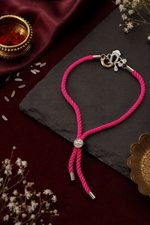Load image into Gallery viewer, Raksha By Silver Ocean | Divine Om Ganesha Silver Rakhi