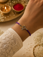 Load image into Gallery viewer, Raksha By Silver Ocean | Divine Om Silver Rakhi
