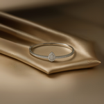 Load image into Gallery viewer, Premium 925 Sterling Silver Kada with Teardrop Diamond Accent – Elegant Women’s Bracelet - SILVER OCEAN Premium 925 Sterling Silver Kada with Teardrop Diamond Accent – Elegant Women’s Bracelet