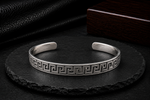 Load image into Gallery viewer, 925 Sterling Silver Versace Pattern Kada for Men | Oxidised Finish