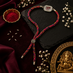 Load image into Gallery viewer, Raksha By Silver Ocean | Divine Shri Silver Rakhi