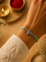 Load image into Gallery viewer, Raksha By Silver Ocean | Divine Shrinathji Silver Rakhi