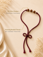 Load image into Gallery viewer, Raksha By Silver Ocean | Triple Rudraksha Silver Rakhi