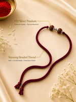 Load image into Gallery viewer, Raksha By Silver Ocean | Double Rudraksha Silver Rakhi