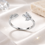 Load image into Gallery viewer, 925 Sterling Silver Floral CZ Adjustable Ring for Women