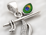Load image into Gallery viewer, 925 Sterling Silver Krishna Morpankh Pendant