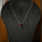 Load image into Gallery viewer, Crimson Heart Sterling Silver Pendant Chain