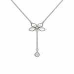 Load image into Gallery viewer, Elegant Sterling Silver Floral Pendant Chain