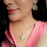 Load image into Gallery viewer, Haldi Bloom Sterling Silver Jewelry Set