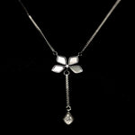 Load image into Gallery viewer, Elegant Sterling Silver Floral Pendant Chain