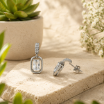Load image into Gallery viewer, Crystal Frame Drop Earrings