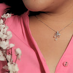Load image into Gallery viewer, Pearl Bow Grace Sterling Silver Pendant Chain