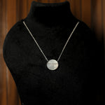 Load image into Gallery viewer, Minimal Mother of Pearl Silver Pendant with Chain