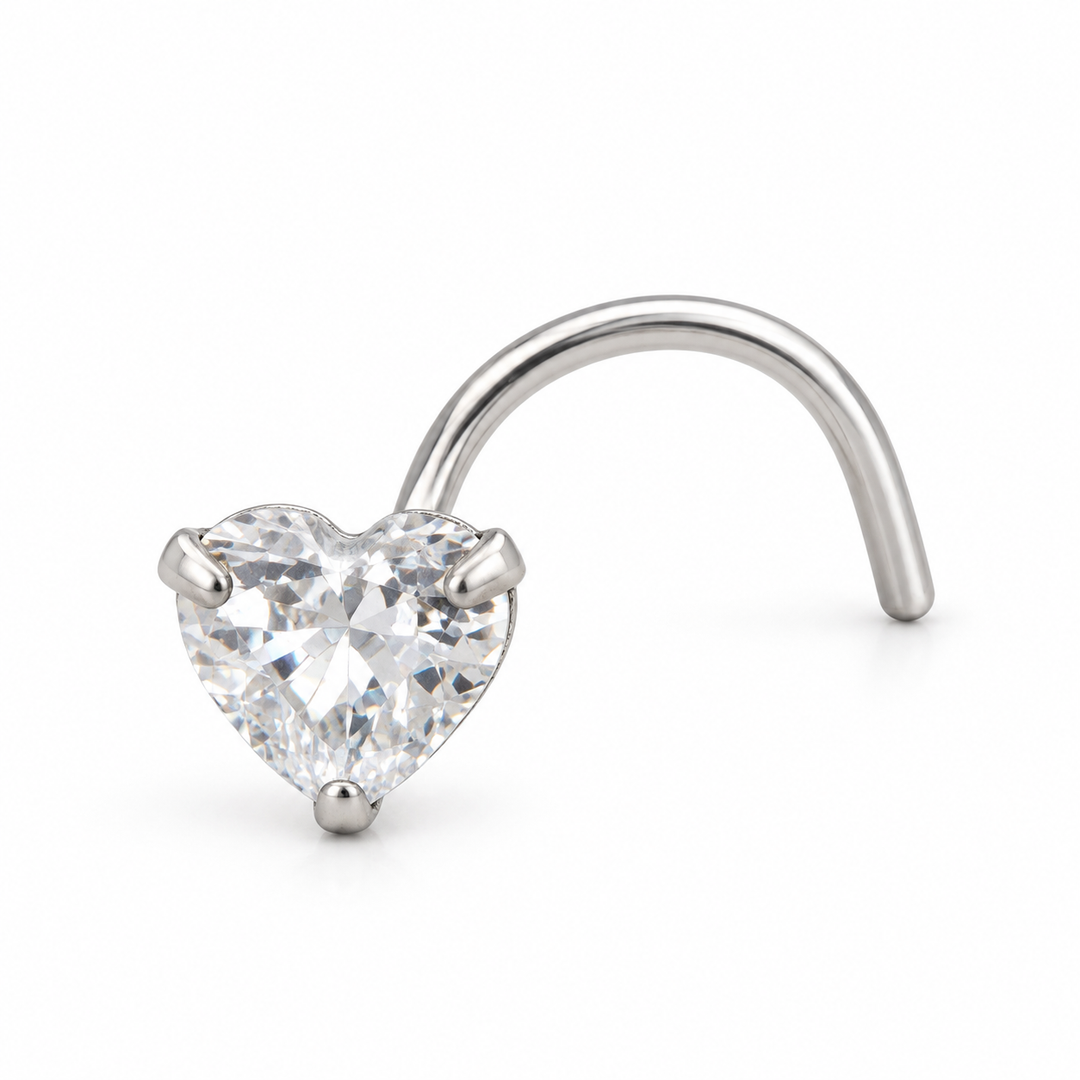 Heart-Shaped Nose Pin