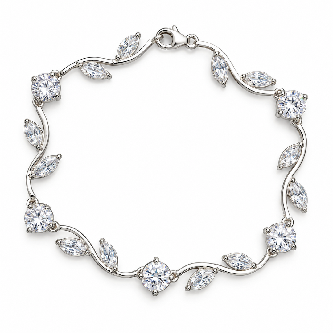 Tulip Bracelet with Marquise & Round Stones