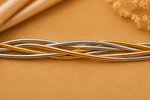Load image into Gallery viewer, 925 Sterling Silver Tri-Color Multi Snake Chain Bracelet for Women