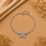 Load image into Gallery viewer, 925 Sterling Silver CZ Butterfly Bracelet for Women