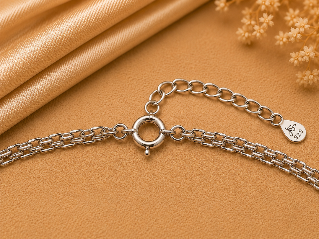 925 Sterling Silver CZ Butterfly Bracelet for Women