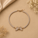 Load image into Gallery viewer, 925 Sterling Silver Rose Gold Butterfly Tennis Bracelet for Women