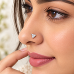 Load image into Gallery viewer, Triangular CZ Nose Pin