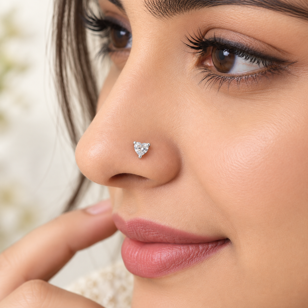 Heart-Shaped Nose Pin