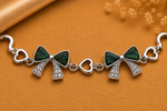 Load image into Gallery viewer, 925 Sterling Silver Mother of Pearl Bow Bracelet for Women | Rhodium Finish