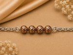 Load image into Gallery viewer, 925 Sterling Silver Diamond Cut Bead Bracelet for Women | Rhodium &amp; Rose Gold Finish