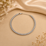 Load image into Gallery viewer, 925 Sterling Silver Classic Tennis Bracelet for Women | Rhodium Finish