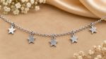 Load image into Gallery viewer, 925 Sterling Silver Five Star Charm Chain Bracelet for Women