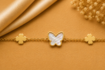 Load image into Gallery viewer, 925 Sterling Silver Butterfly &amp; Clover Mother of Pearl Bracelet for Women