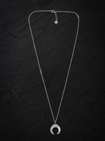 Load image into Gallery viewer, 925 Sterling Silver Crescent Mother of Pearl Pendant Necklace
