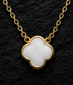 Load image into Gallery viewer, 925 Sterling Silver Gold-Plated Clover Pendant Necklace