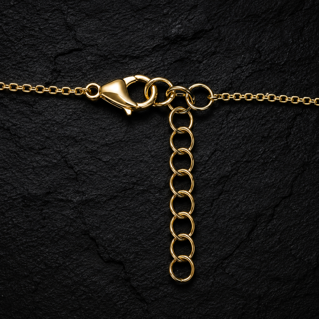 925 Sterling Silver Gold-Plated Clover Pendant Necklace