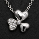 Load image into Gallery viewer, 925 Sterling Silver Heart Floral Pendant Necklace