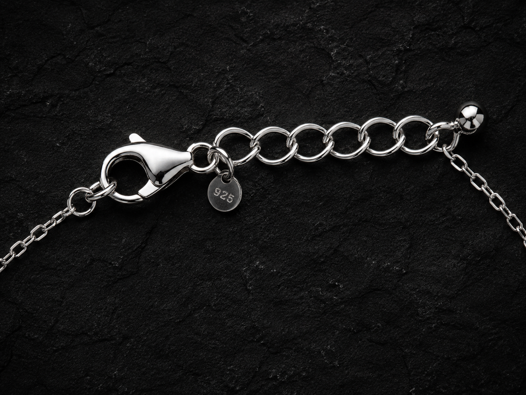 925 Sterling Silver Double Star Pendant Necklace