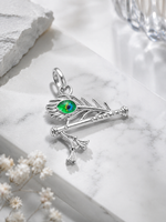 Load image into Gallery viewer, Elegant Krishna Flute &amp; Morpankh Pendant ✨